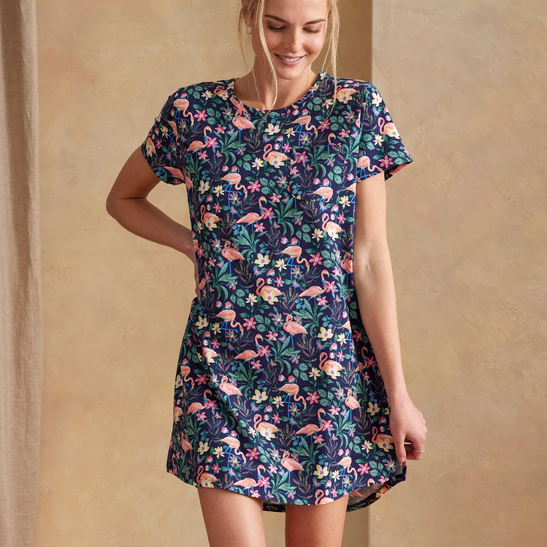 Short-Sleeved Night Dress